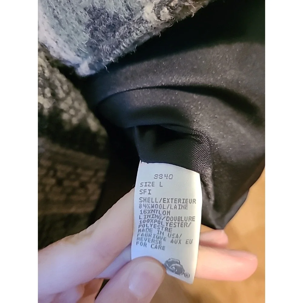 Vintage Woolrich Wool Long Coat Southwestern Aztec Print‎ Sage Women's Large